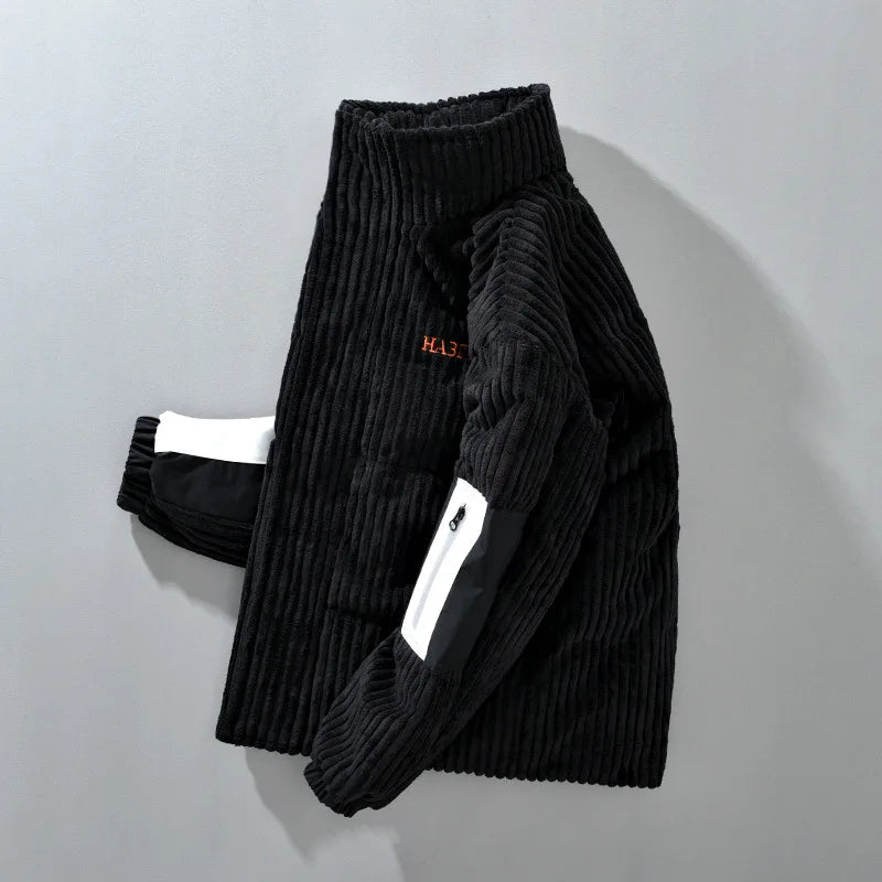 Plush Ribbed Fleece Jacket – Ice White