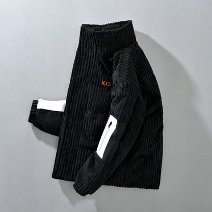 Plush Ribbed Fleece Jacket – Ice White