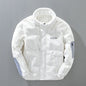 Plush Ribbed Fleece Jacket – Ice White