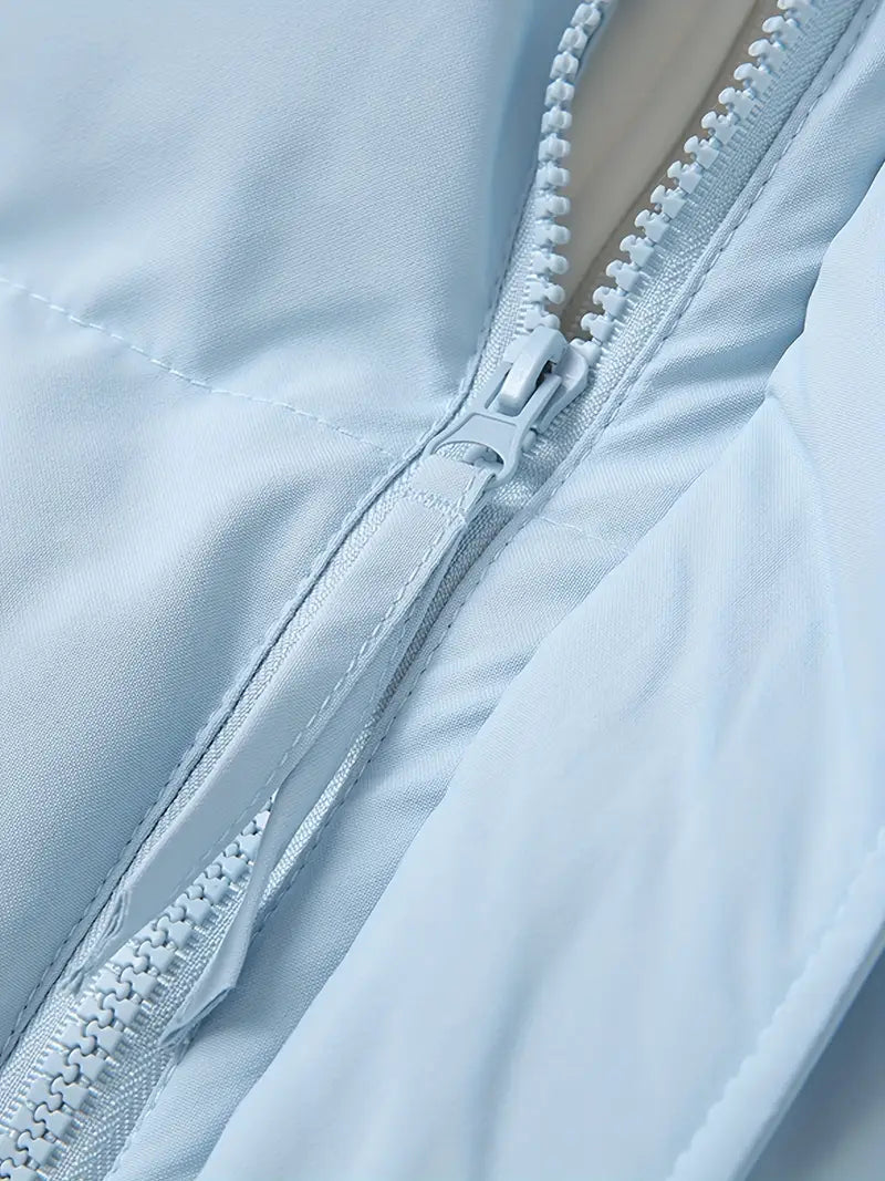 Thick Winter Hooded Puffer Jacket (Layered Style / Streetwear)