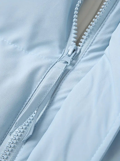 Thick Winter Hooded Puffer Jacket (Layered Style / Streetwear)