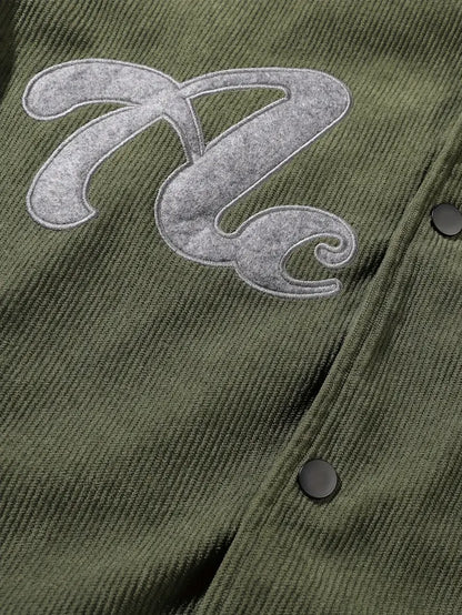 Active Corduroy Varsity Hoodie Jacket