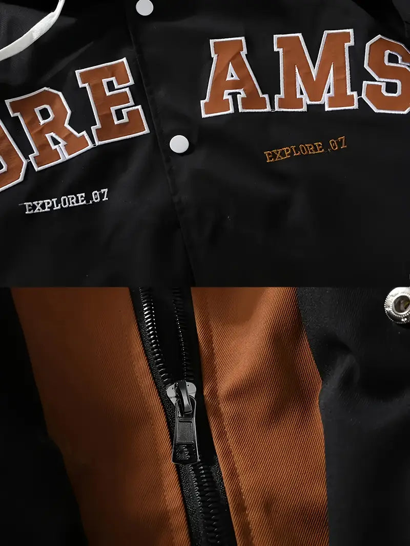 Dreams Varsity Hoodie Jacket / Letterman Patch Jacket