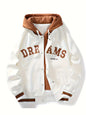 Dreams Varsity Hoodie Jacket / Letterman Patch Jacket