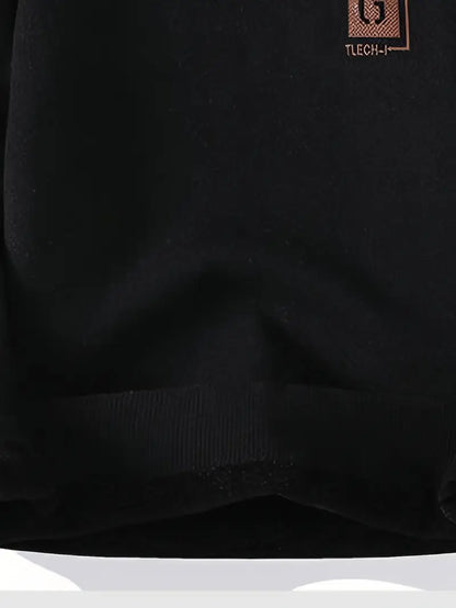 Casual Fleece-Lined Crewneck Sweatshirt