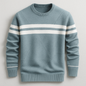 Classic Striped Knit Sweater – Blue Winter Pullover | Soft Warm Unisex Knitwear