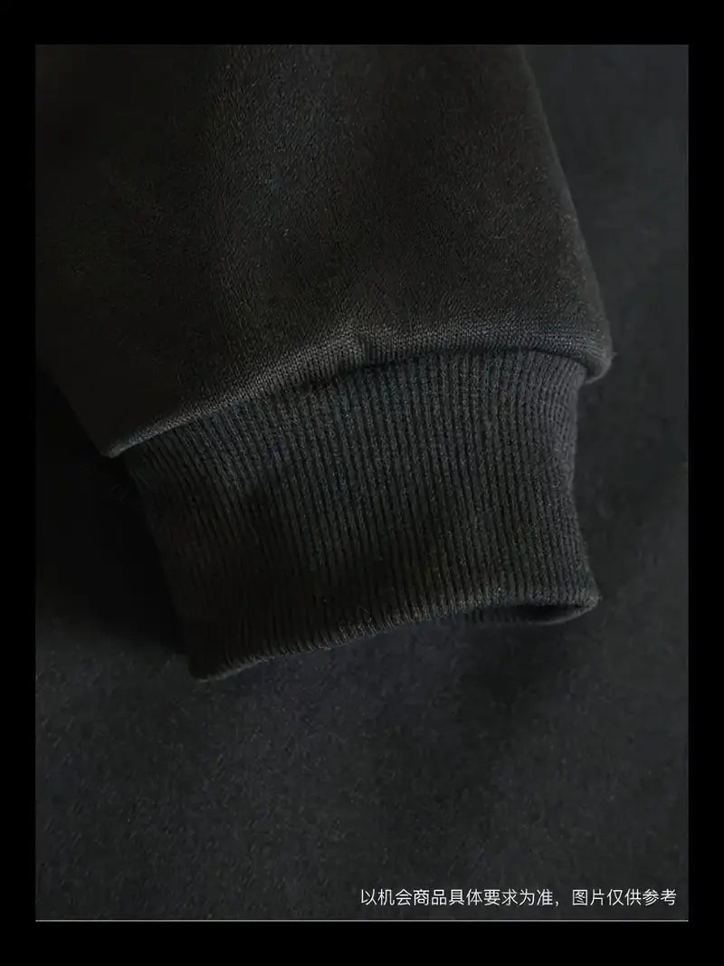 Black Plaid-Layered Hoodie / Fashion Patchwork Hoodie