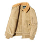 Sherpa Collar Utility Bomber Jacket – Sand